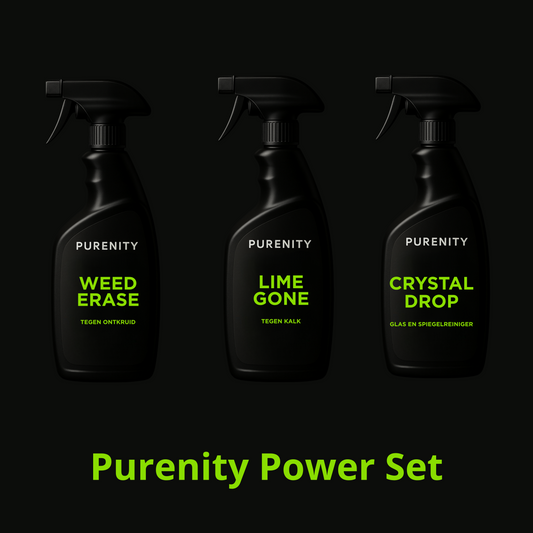 Purenity Power Set | 3× Natuurlijk Krachtige Reinigers + 3× Microvezeldoeken